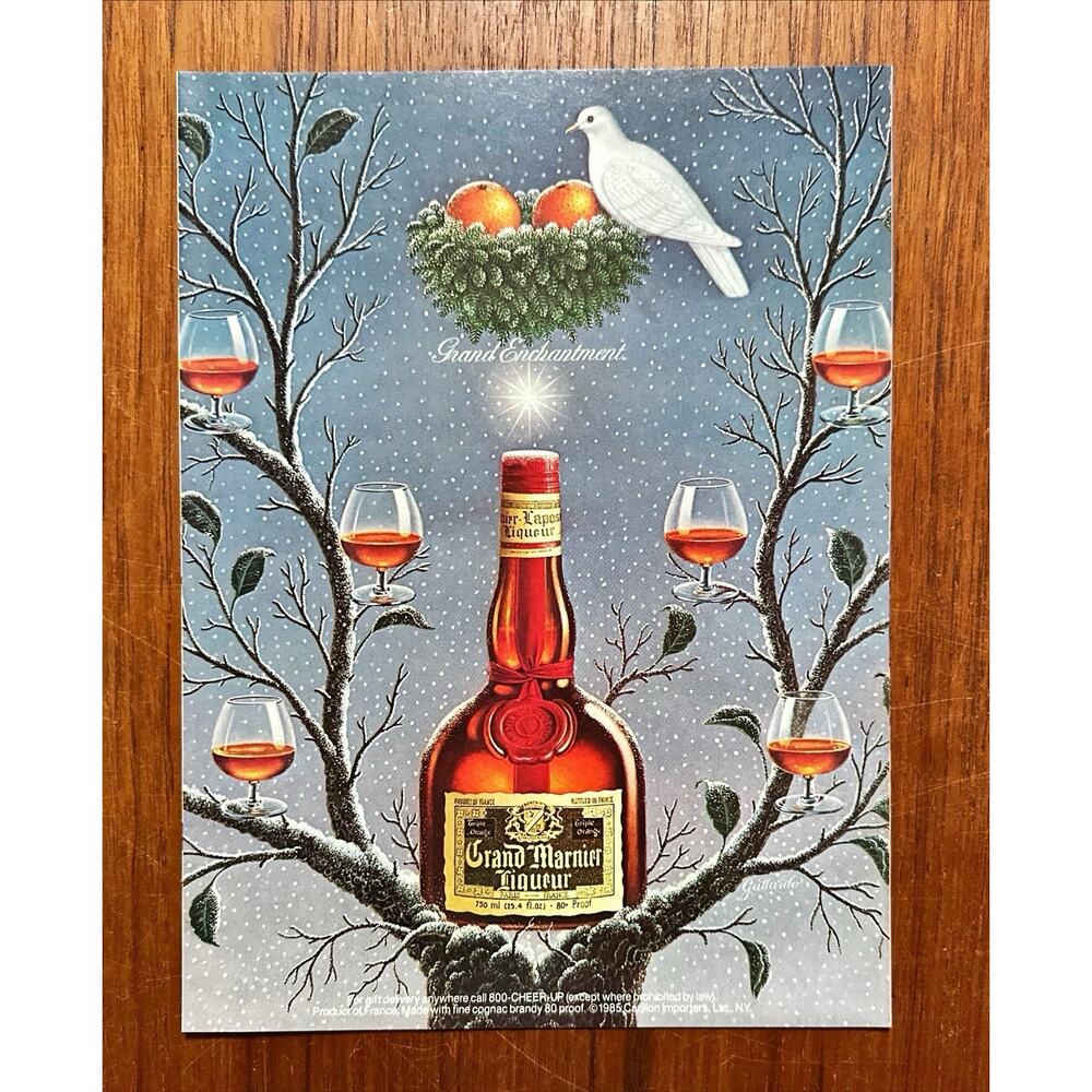 1986 Grand Marnier: Grand Enchantment Bird Nest Vintage Print Ad